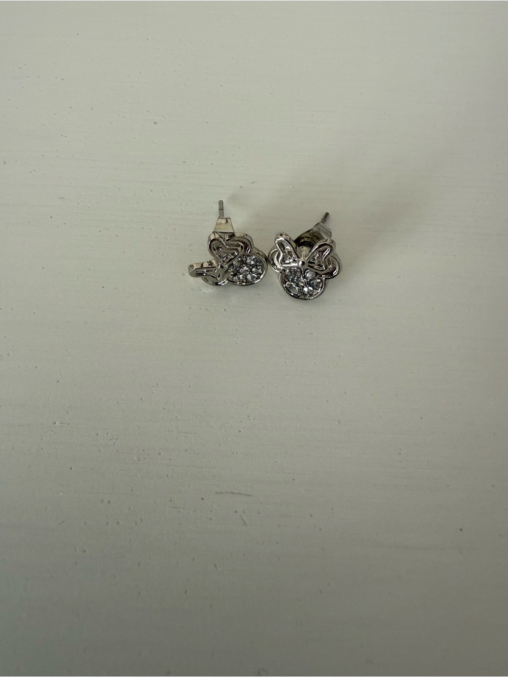 Minnie Mouse Silver Earrings